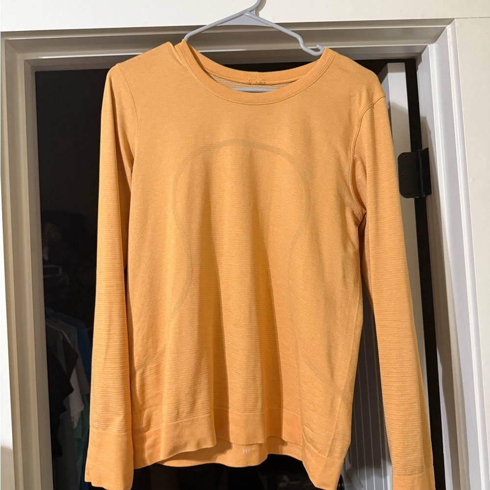 lululemon athletica Orange Long Sleeve Tee